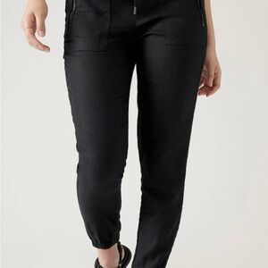 Athleta Cabo Women’s Black Linen Jogger Pants